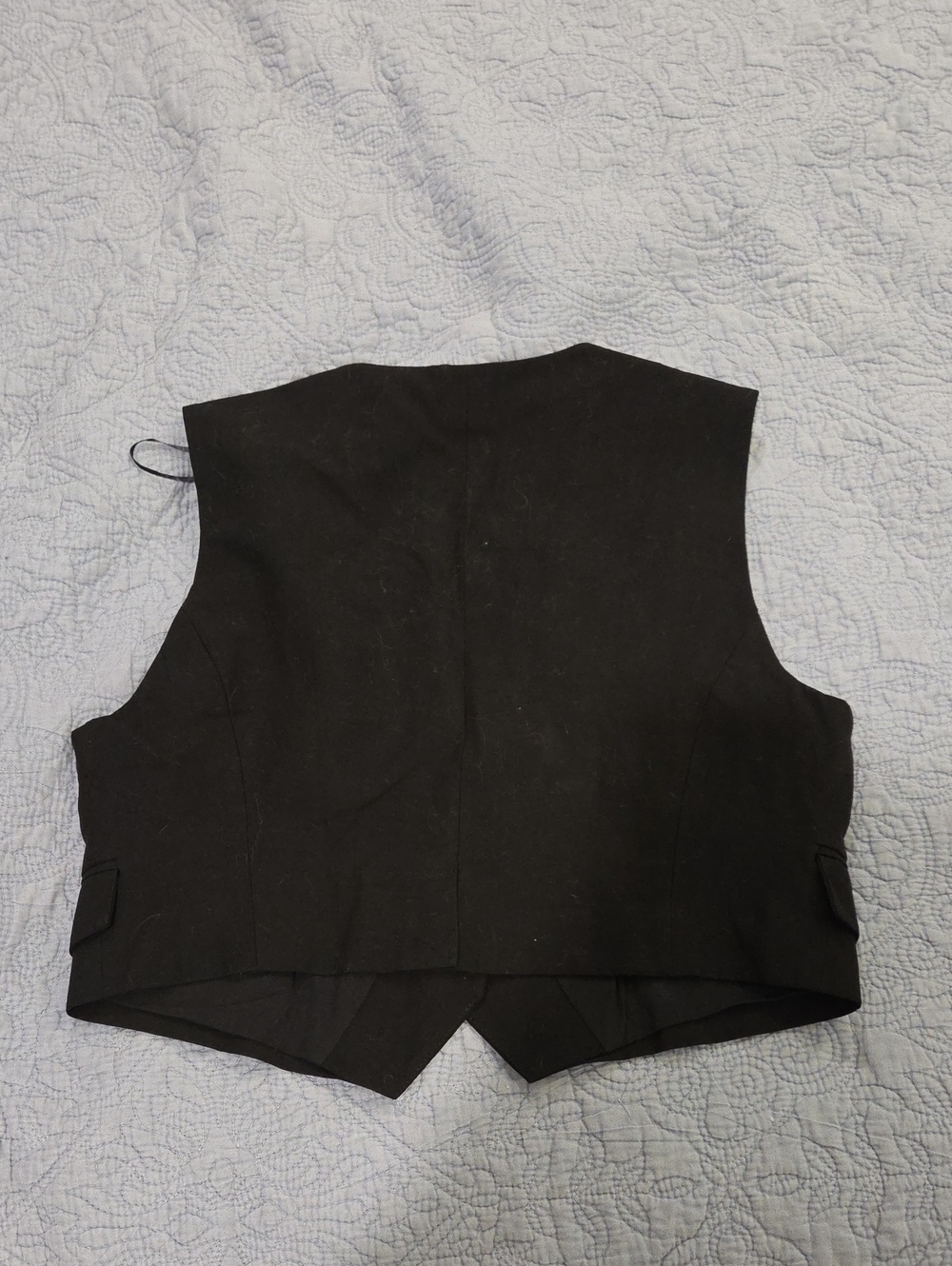 ZARA Black Cropped Tailored Button Vest Size L, New With Tag! - Picture 5 of 7